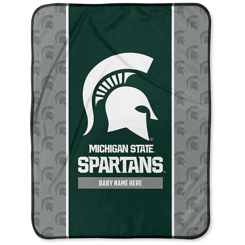 Chad & Jake Michigan State Spartans 30" x 40" Personalized Baby Blanket