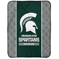 Chad & Jake Michigan State Spartans 30" x 40" Personalized Baby Blanket