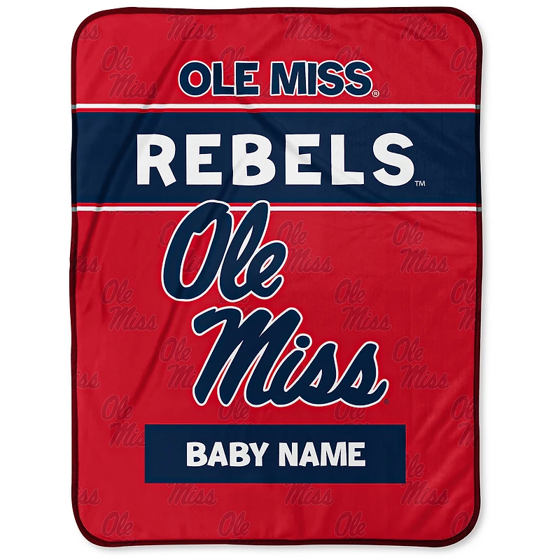 Chad & Jake Ole Miss Rebels 30" x 40" Personalized Baby Blanket
