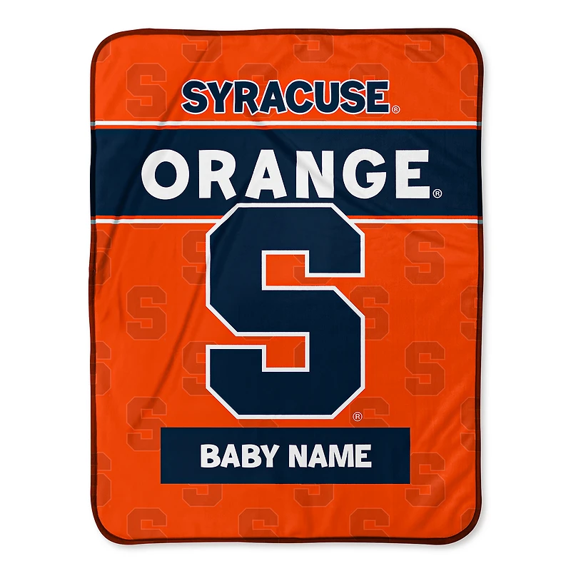 Chad & Jake Syracuse Orange 30" x 40" Personalized Baby Blanket