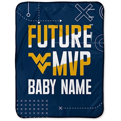 Chad & Jake West Virginia Mountaineers 30" x 40" Personalized Baby Blanket