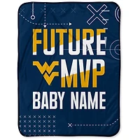 Chad & Jake West Virginia Mountaineers 30" x 40" Personalized Baby Blanket