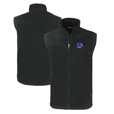 Men's Cutter & Buck  Black Memphis Tigers Big & Tall Charter Eco Full-Zip Vest