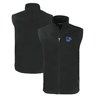 Men's Cutter & Buck  Black Memphis Tigers Big & Tall Charter Eco Full-Zip Vest