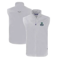 Men's Cutter & Buck  Gray UNC Wilmington Seahawks Big & Tall Charter Eco Full-Zip Vest