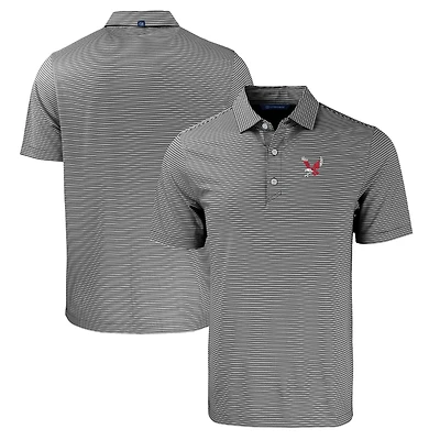 Men's Cutter & Buck  Black/White Eastern Washington Eagles Big & Tall Forge Eco Double Stripe Stretch Recycled Polo