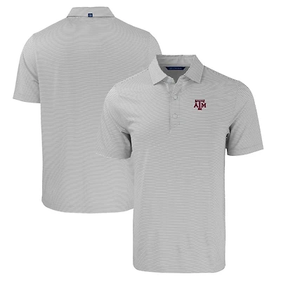 Men's Cutter & Buck  Gray/White Texas A&M Aggies Big & Tall Forge Eco Double Stripe Stretch Recycled Polo