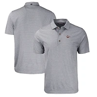 Men's Cutter & Buck  Heather Black Montana Grizzlies Big & Tall Forge Eco Stripe Stretch Recycled Polo