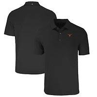 Men's Cutter & Buck Black Texas Longhorns Big & Tall Forge Eco Stretch Recycled Polo