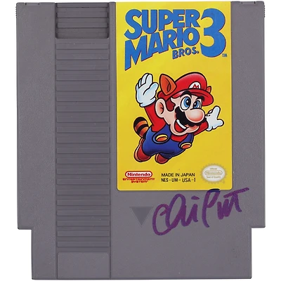 Chris Pratt Super Mario Bros. Autographed NES Game Cartridge