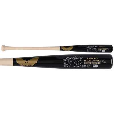 Miguel Cabrera Detroit Tigers Autographed Sam Game Model Bat with Multiple Inscriptions - Limited Edition of 24