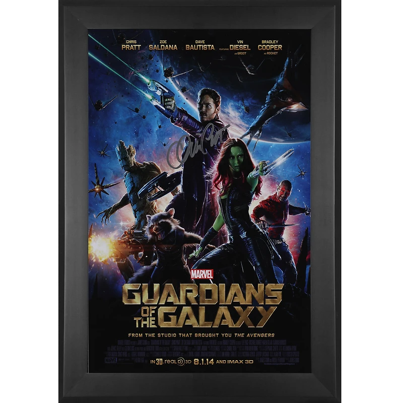 Chris Pratt Guardians of the Galaxy Autographed Framed 11" x 17" Movie Poster