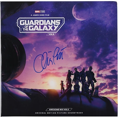 Chris Pratt Guardians of the Galaxy Autographed Awesome Mix Volume Vinyl Album