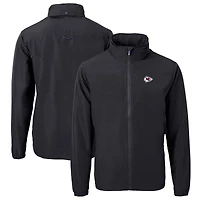 Men's Cutter & Buck  Black Kansas City Chiefs  Big & Tall Charter Eco Knit Recycled Full-Zip Jacket