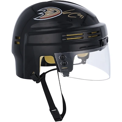 Leo Carlsson Anaheim Ducks Autographed Black Mini Helmet