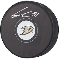 Leo Carlsson Anaheim Ducks Autographed Hockey Puck