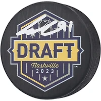Leo Carlsson Anaheim Ducks Autographed 2023 Draft Logo Hockey Puck