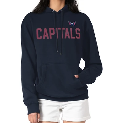 Women's G-III 4Her by Carl Banks  Navy Washington Capitals Dot Print Pullover Hoodie