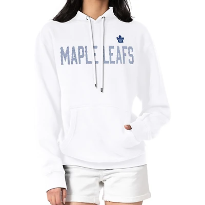 Women's G-III 4Her by Carl Banks  White Toronto Maple Leafs Dot Print Pullover Hoodie