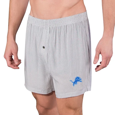 Men's Concepts Sport Gray Detroit Lions Melody Woven Boxer