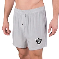 Men's Concepts Sport Gray Las Vegas Raiders Melody Woven Boxer