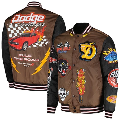 Unisex Reason Brown Dodge Born Wild Racing Full-Snap Jacket