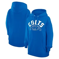 Unisex Starter  Royal Indianapolis Colts Half Ball Team Fleece Pullover Hoodie