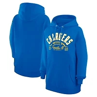 Unisex Starter  Royal Los Angeles Chargers Half Ball Team Fleece Pullover Hoodie