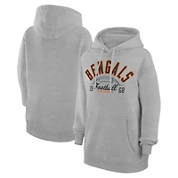 Unisex Starter  Heather Gray Cincinnati Bengals Half Ball Team Fleece Pullover Hoodie