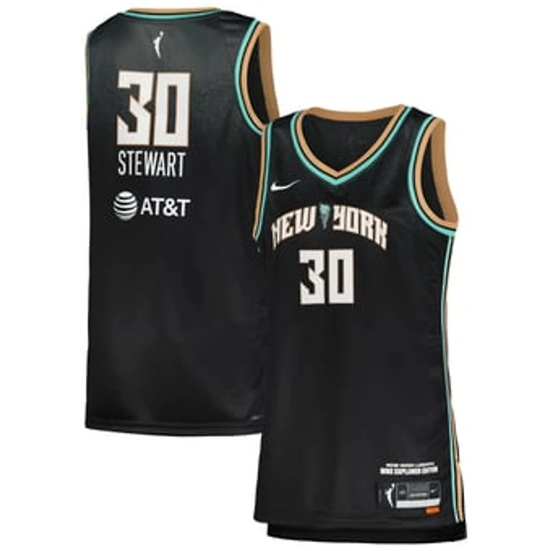 Unisex Nike Breanna Stewart Black New York Liberty Explorer Edition Victory Jersey