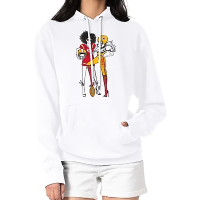 Women's G-III 4Her by Carl Banks  White Kansas City Chiefs Football Girls Graphic Pullover Hoodie