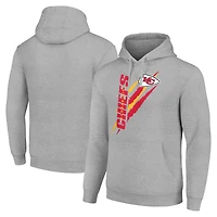Unisex Starter Heather Gray Kansas City Chiefs Color Scratch Fleece Pullover Hoodie