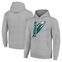 Unisex Starter Heather Gray Philadelphia Eagles Color Scratch Fleece Pullover Hoodie