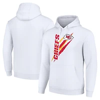 Unisex Starter White Kansas City Chiefs Color Scratch Fleece Pullover Hoodie