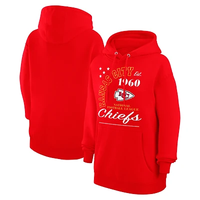 Unisex Starter  Red Kansas City Chiefs Arch Team Fleece Pullover Hoodie