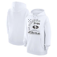 Unisex Starter  White San Francisco 49ers Arch Team Fleece Pullover Hoodie