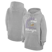 Unisex Starter  Heather Gray Minnesota Vikings Arch Team Fleece Pullover Hoodie