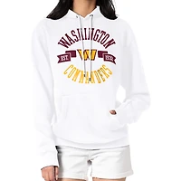Women's G-III 4Her by Carl Banks White Washington Commanders City Graphic Team Fleece Pullover Hoodie