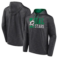 Men's Fanatics Charcoal Dallas Stars Never Quit Pullover Hoodie