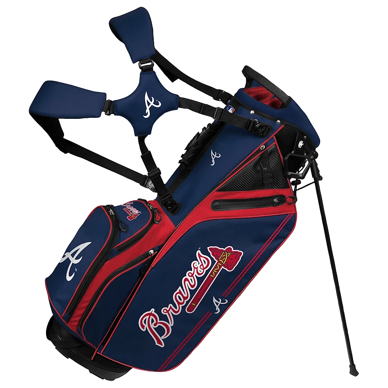 WinCraft Atlanta Braves Caddie Carry Hybrid Golf Bag