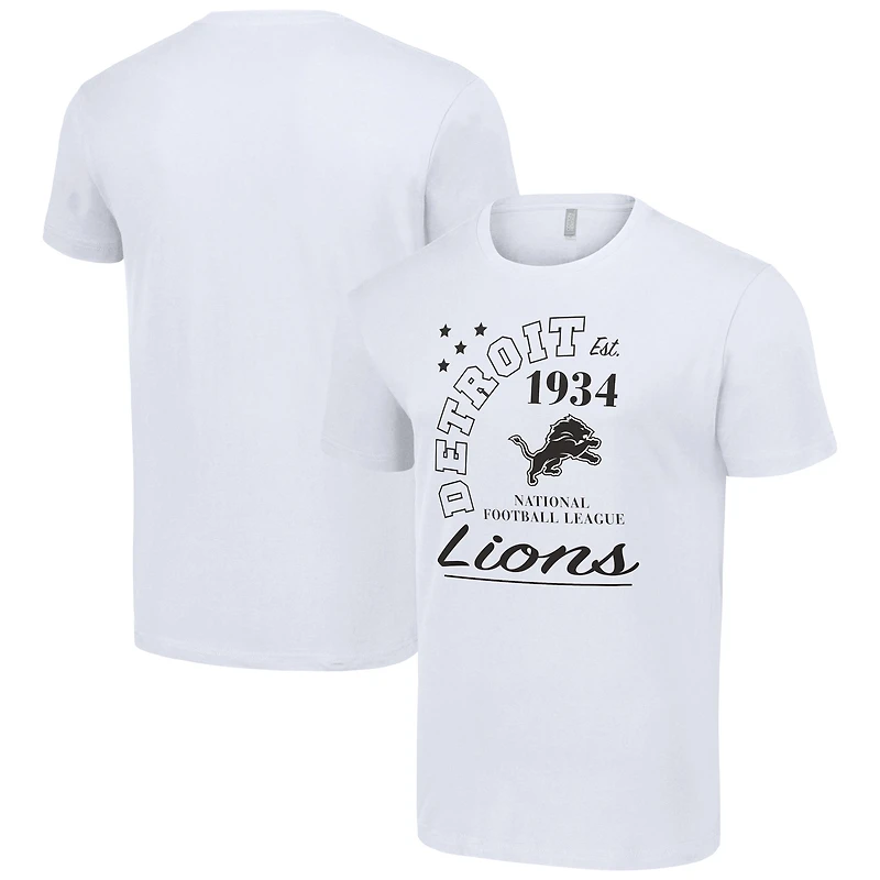 Men's Starter  White Detroit Lions City Arch Team T-Shirt