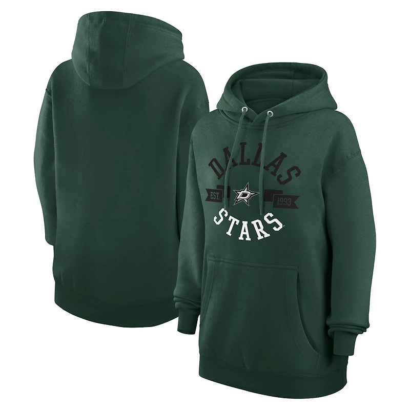 Women's G-III 4Her by Carl Banks Green Dallas Stars City Graphic Fleece Pullover Hoodie