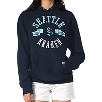 Women's G-III 4Her by Carl Banks Navy Seattle Kraken City Graphic Fleece Pullover Hoodie