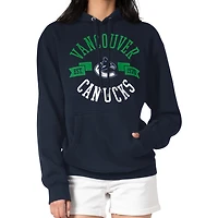 Women's G-III 4Her by Carl Banks Navy Vancouver Canucks City Graphic Fleece Pullover Hoodie
