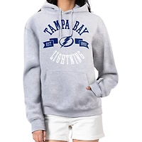Women's G-III 4Her by Carl Banks Heather Gray Tampa Bay Lightning City Graphic Fleece Pullover Hoodie