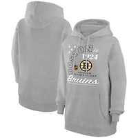 Men's Starter  Heather Gray Boston Bruins Arch City Team Graphic Fleece Pullover Hoodie