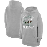 Men's Starter  Heather Gray Minnesota Wild Arch City Team Graphic Fleece Pullover Hoodie