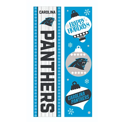 Carolina Panthers 47" Double Sided Christmas Leaner Fan Sign