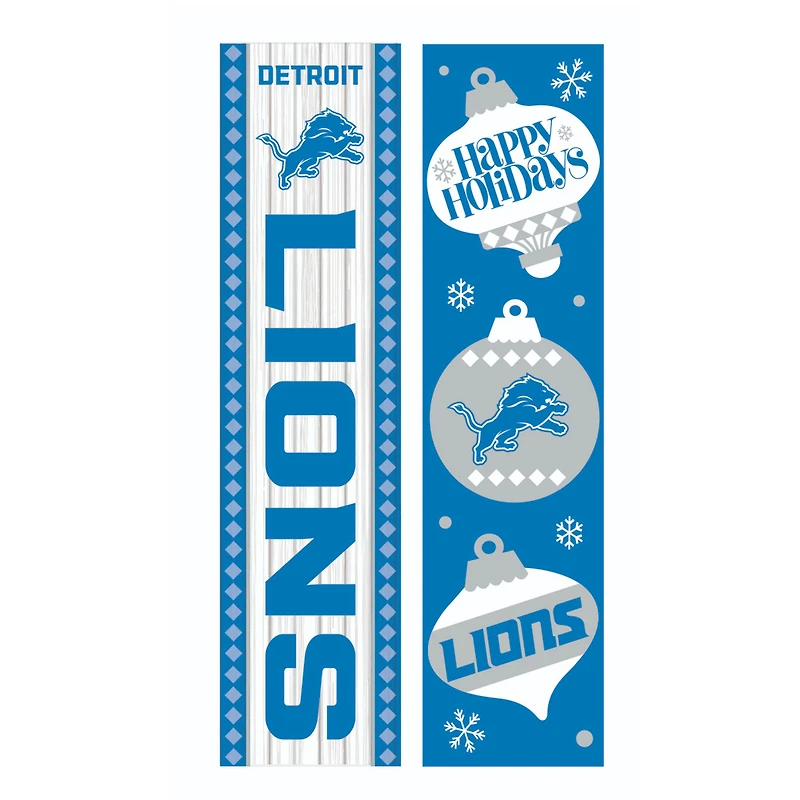 Detroit Lions 47" Double Sided Christmas Leaner Fan Sign