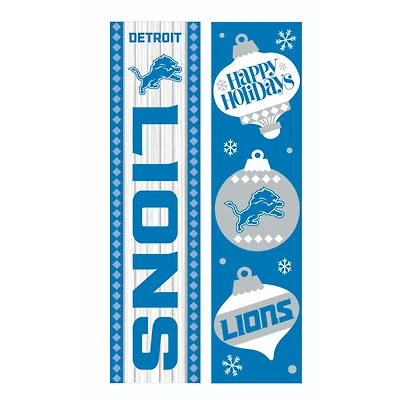 Detroit Lions 47" Double Sided Christmas Leaner Fan Sign